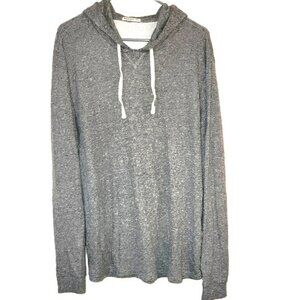 MARINE LAYER Men's Gray DK (Double Knit) Pullover Drawstring Hoodie Size L/XL